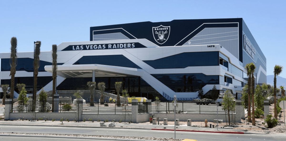 El estadio de los Raiders sin publico en la temporada 2020 de la NFL