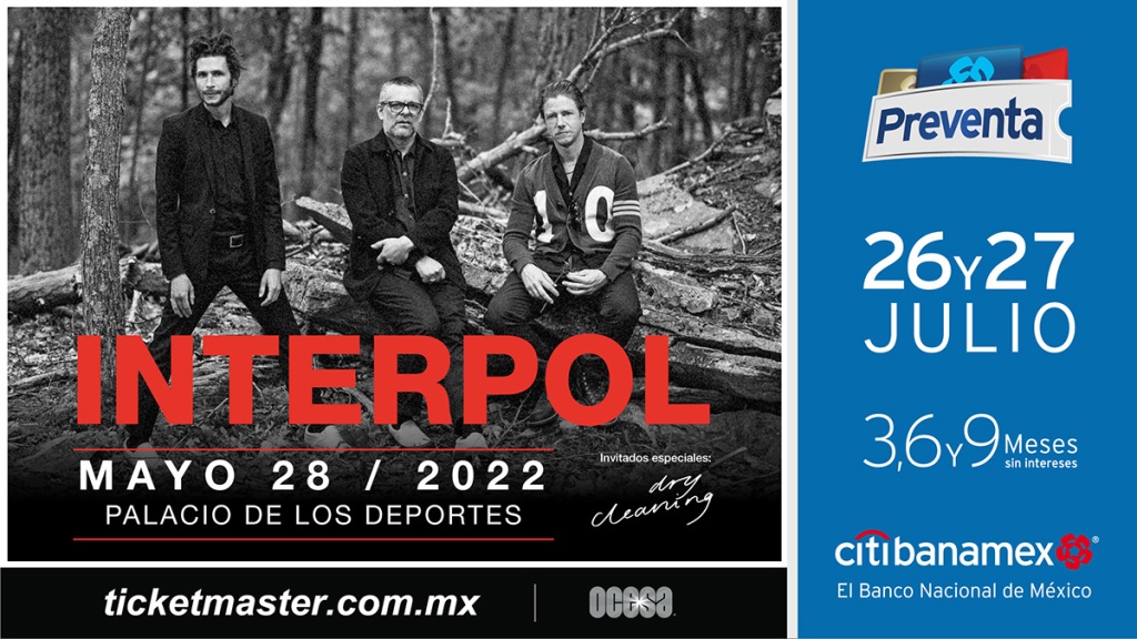 ¡Interpol regresará a México para dar un concierto en la CDMX!