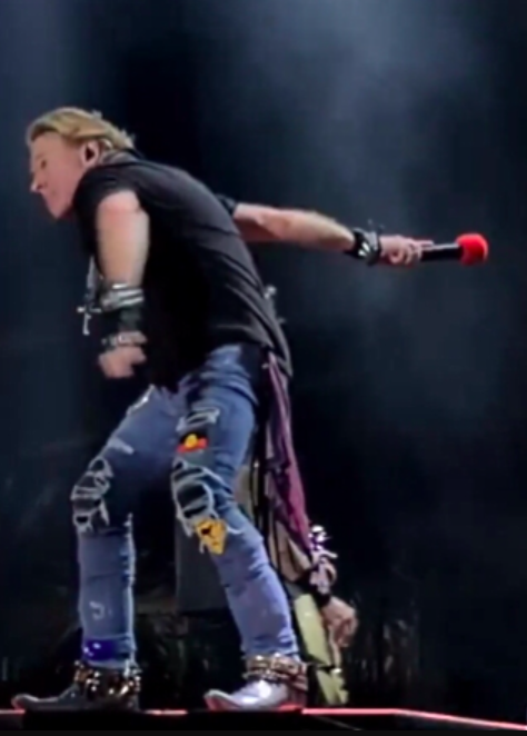 La polémica de Axl Rose y el micrófono que hirió a una fan en un show de Guns N' Roses 