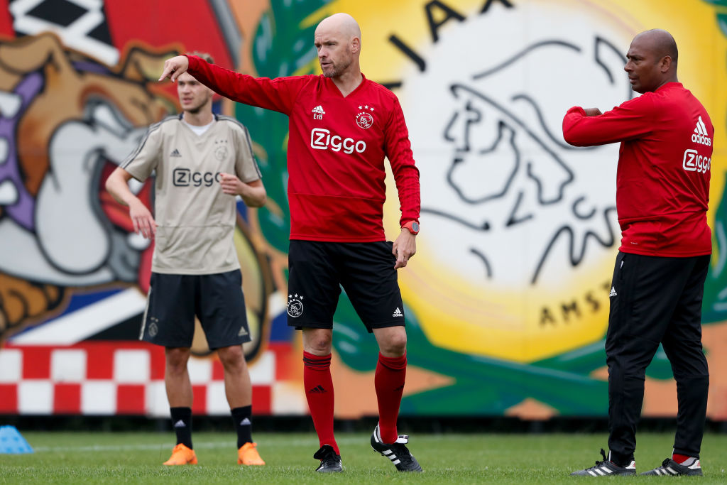 Aron Winter y Erik Ten Hag con el Ajax