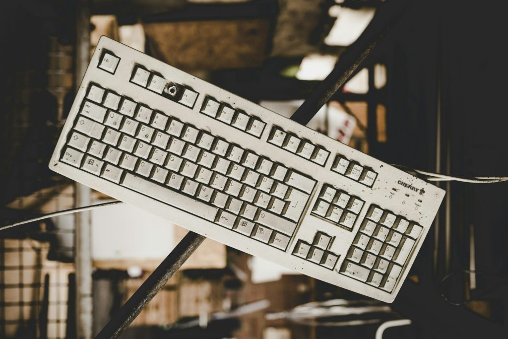 teclado computadora basura electrónica