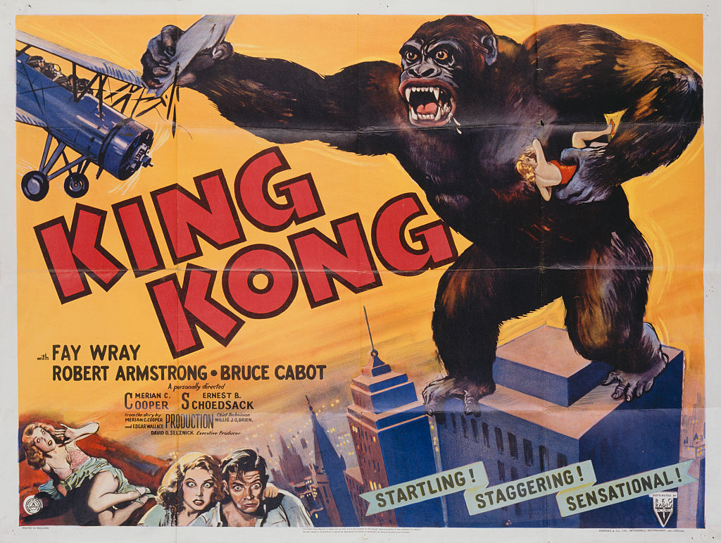 Póster oficial de 'King Kong' con Fay Wray and Bruce Cabot