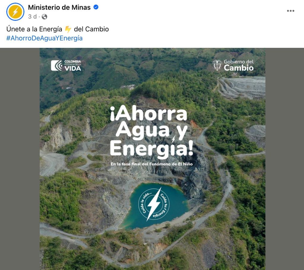 Campaña de información para la reducción de consumo de energía en Colombia