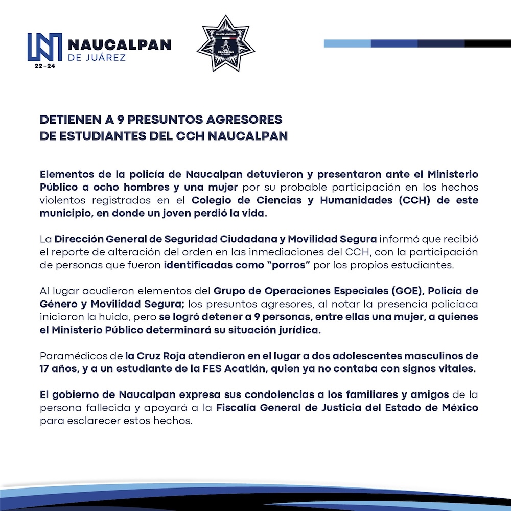 Ataque de porros en el CCH Naucalpan fue para desestabilizar las elecciones, dice la UNAM