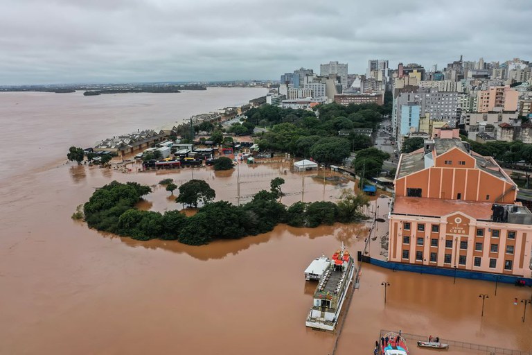 Las inundaciones al sur de Brasil