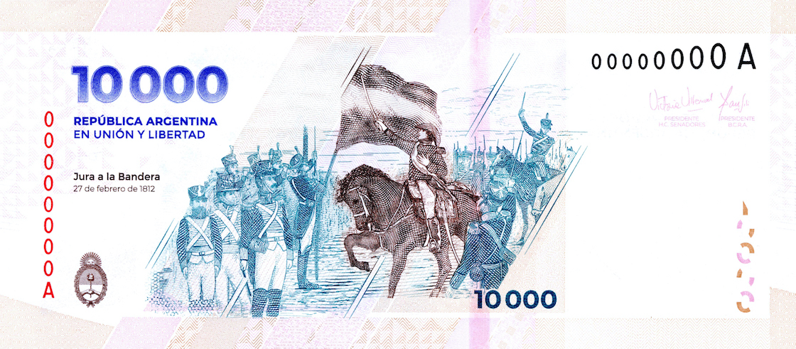 billete 10000 pesos argentina