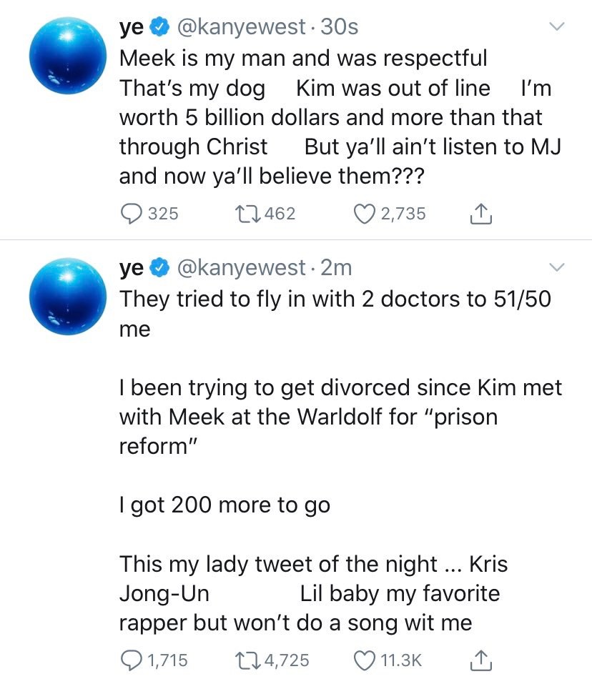 Ya salió el peine: Kanye West confiesa que ha intentado divorciarse de Kim Kardashian