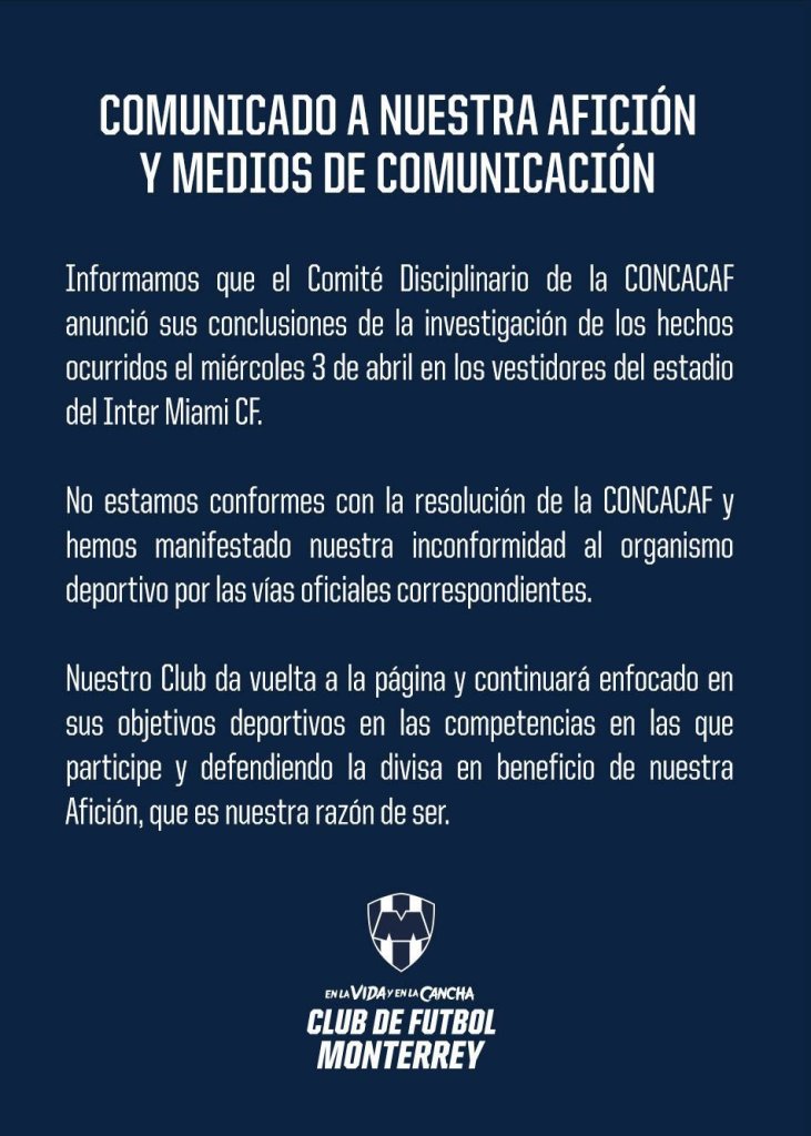 La sanción a Messi e Inter Miami por bronca vs Monterrey