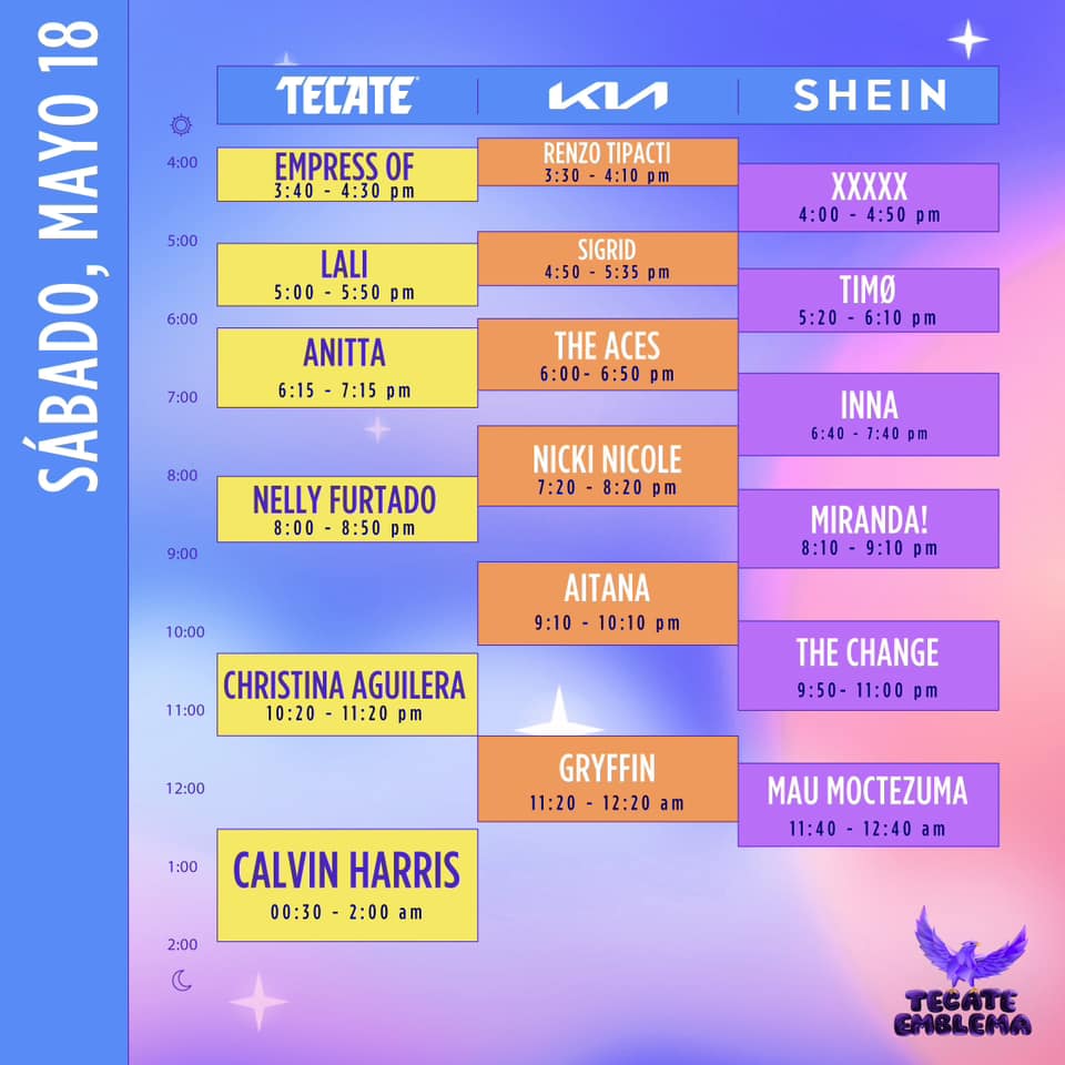 horarios tecate emblema 2024