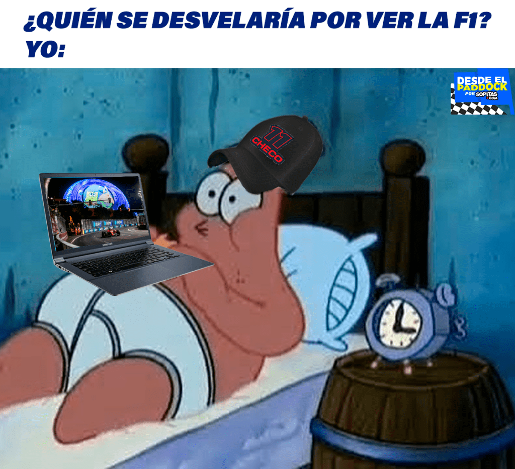Todos viendo la F1 en la madrugada